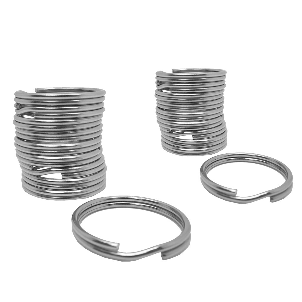Set of 10 Stainless Steel O- Key Rings Split Metal Rings Key