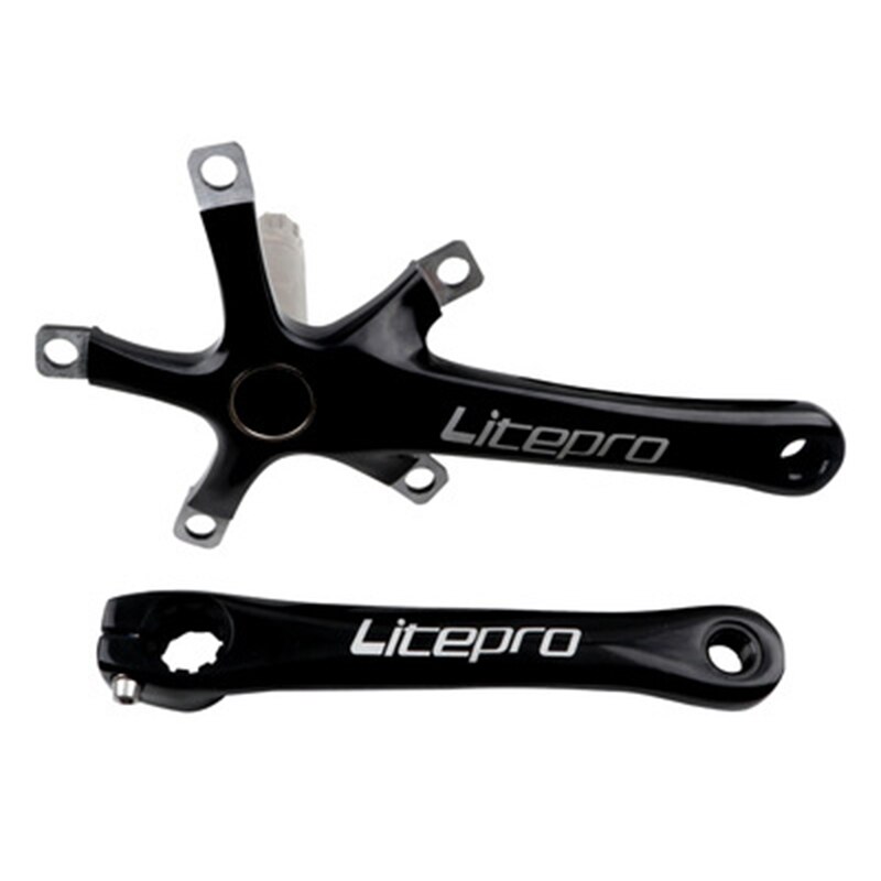Litepro Bicycle Crankset - 170mm Crank Arm - 130BCD Chainring - Lightweight Aluminum Alloy for Brompton Folding Bike