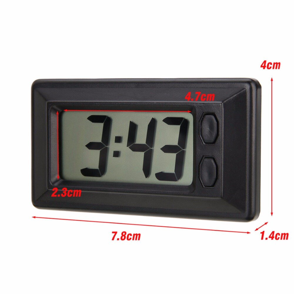 Lcd Digitale Klok Auto Dashboard Klok Bureau Datum Tijd Ultra Dunne Digitale Kalender Klok Voor Auto Motor Accessoire