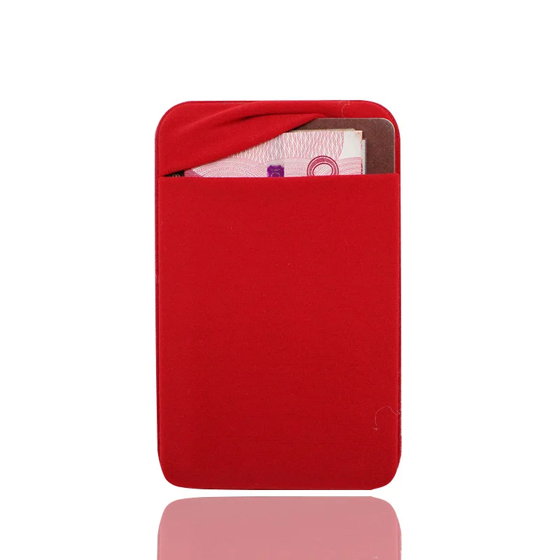 Mini adhesivo Universal para teléfono móvil, bolsillo adhesivo delgado, tarjetero, bolsa extraíble, billetera, palo firme, práctico: Azul oscuro