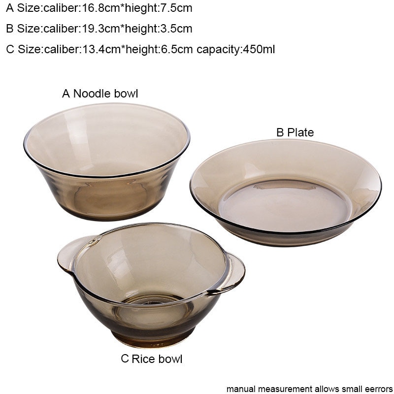 Nordic Glas Dessert Kom Groente Fruit Salade Mengen Kom Ramen Kom Eettafel Plaat Keukengerei Tool Thuis Servies
