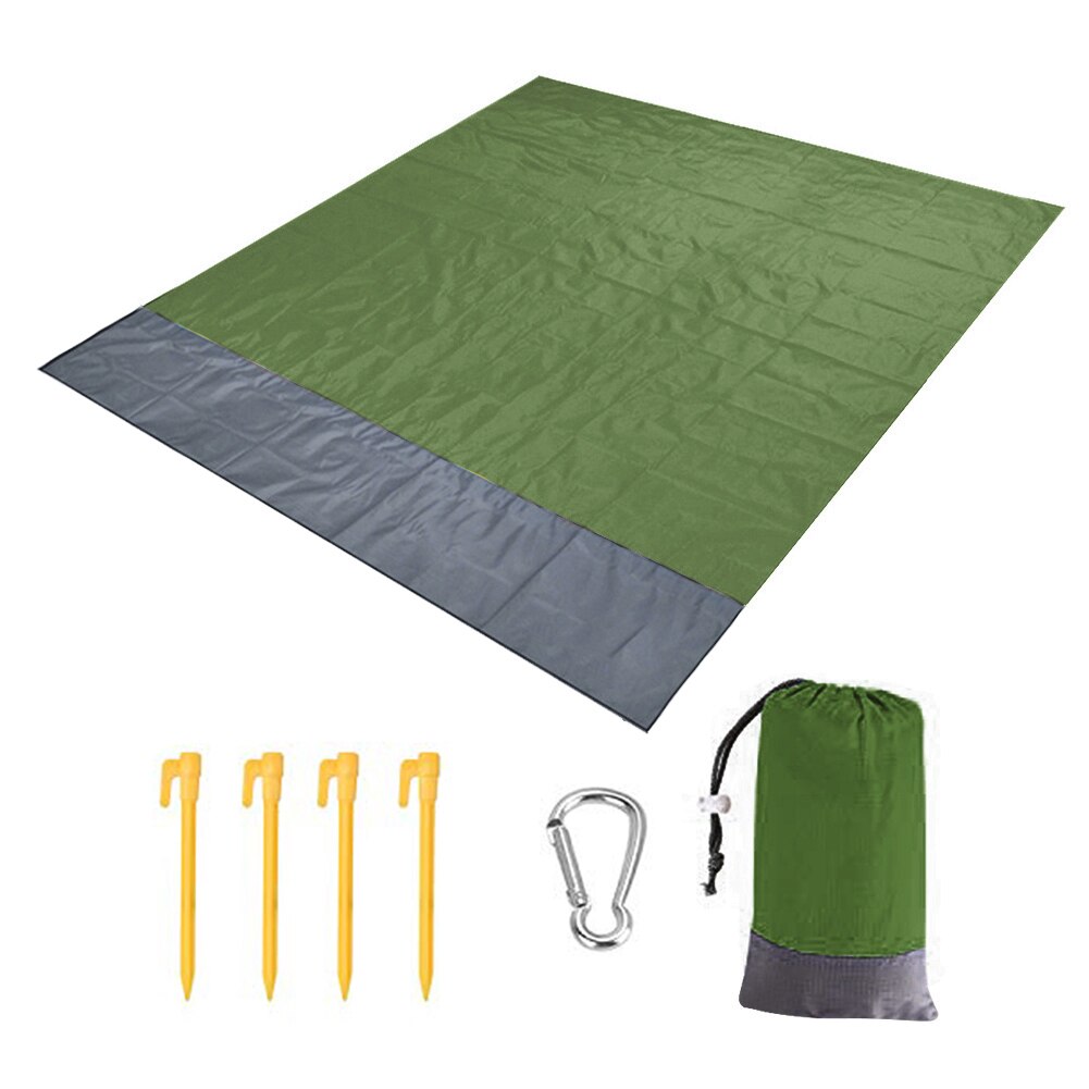 Waterproof Camping Mat Portable Outdoor Beach Blanket Picnic Ground Mats Outdoor comfort equipment Camping & hiking access: Green
