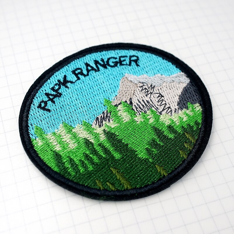 PARK RANGER Size:7.2x6.5cm Patches Embroidery Applique Ironing Sewing Supplies Decorative Badges For Clothing