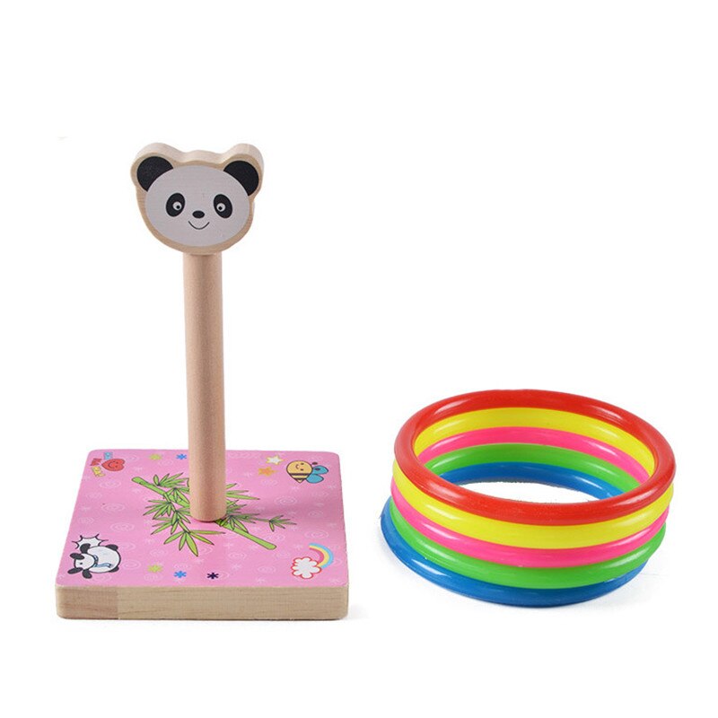 Dier Ring Toss Set Game Gooi Gazon Familie Outdoor Kids & Volwassenen Tuin Fun Speelgoed Konijn Kat Hond Panda Vorm: 04