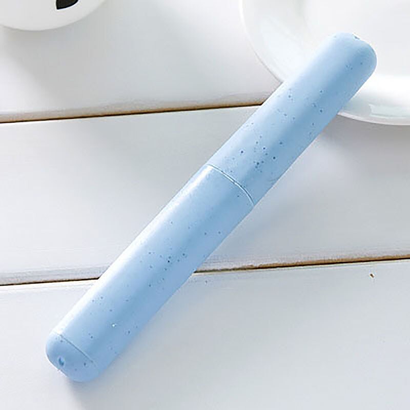 Portable Kids Toothbrush Storage Box Travel Toothbrush Holder Case Camping Anti-Bacterial Toothbrush Cover: Blue