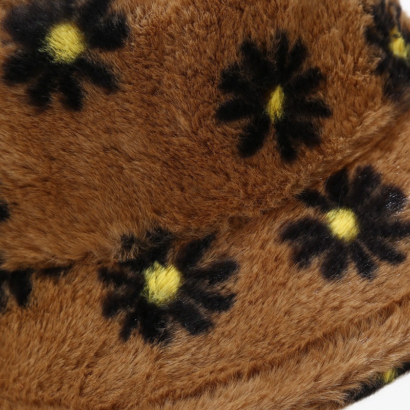 Chapeau seau à motif marguerite pour fille, Bob casquette Panama pour pêcheur, garde au pour l&#39;extérieur, automne et hiver