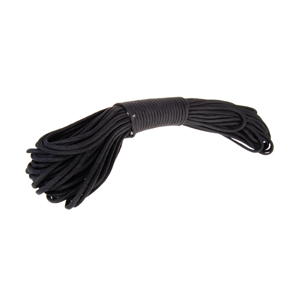 100ft 550lbs 7 Stand Survival Cord Paracord Parachute Lanyard Camping Hiking: Black