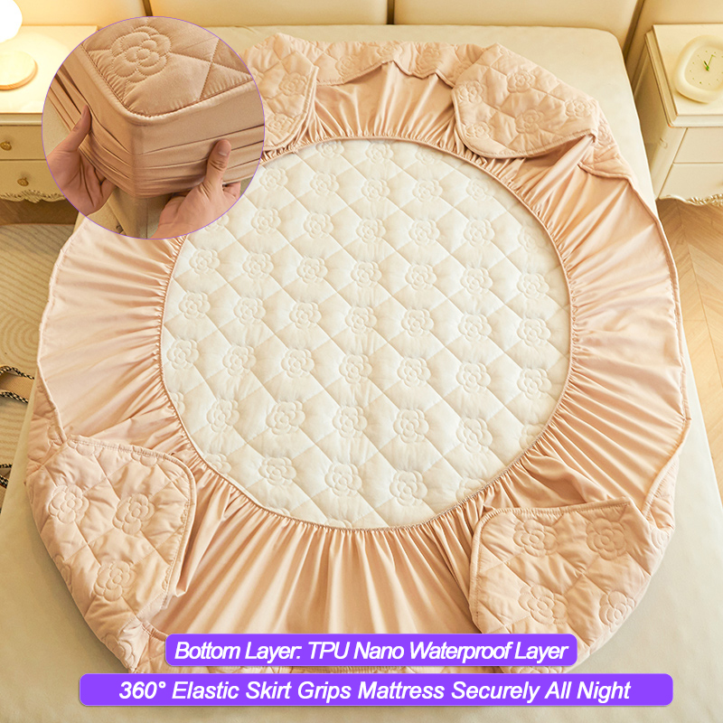Waterproof Mattress Cover - Anti-Mite & Antibacterial Breathable Hypoallergenic Mattress Protector Luxury Comfort Noiseless