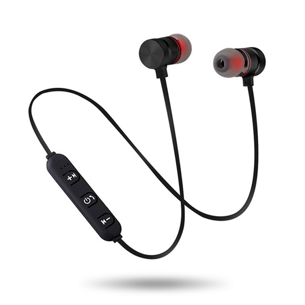 4.2 fone de ouvido bluetooth esportes neckband magnético sem fio fones estéreo música metal fones com microfone para todos os telefones: Black2
