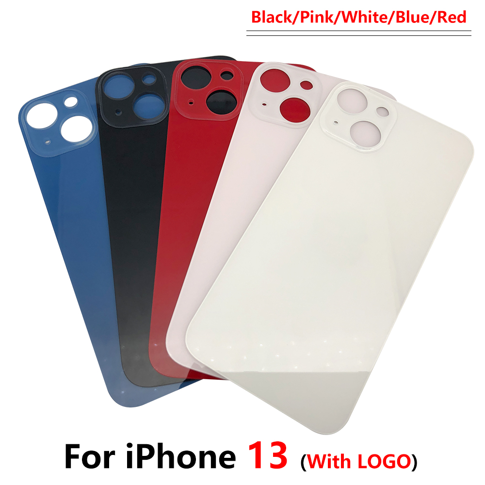 Big Hole powrót bateria drzwi tylna pokrywa szklana pokrywa baterii Case z klejem zamiennik dla iPhone 13 Pro Max