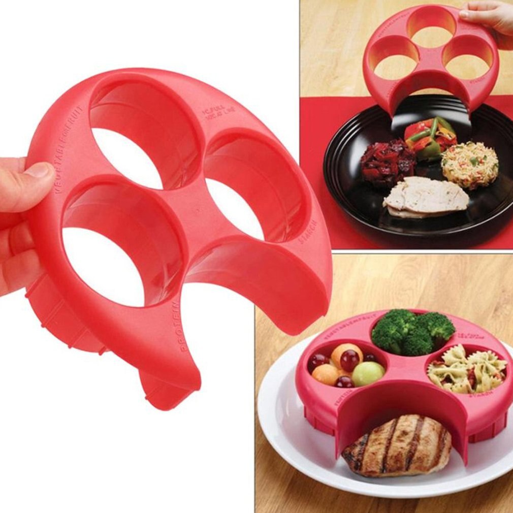 Placa de Control portátil para medir la comida, herramienta para perder peso, Control de las porciones de alimentos, cocina, plato para medir la comida, Control de la dieta