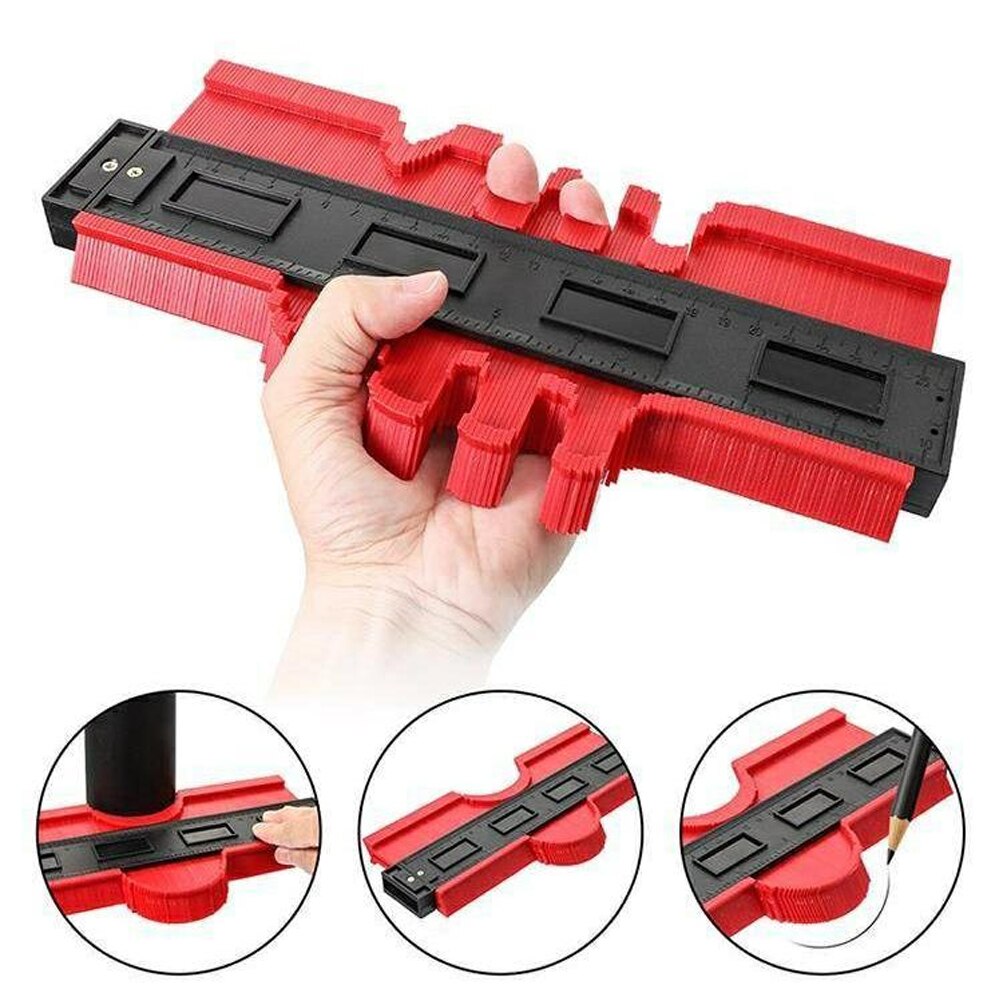 12/14/25/Cm Gauge Duplicator Plastic Profile Copy Contour Profile Gauge Tiling Laminate Tiles Edge Shaping Wood Measure Ruler