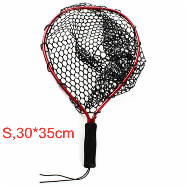 Red de pesca sencilla, accesorio de aleación de aluminio, retráctil, de goma, para mosca, PVA: S Red