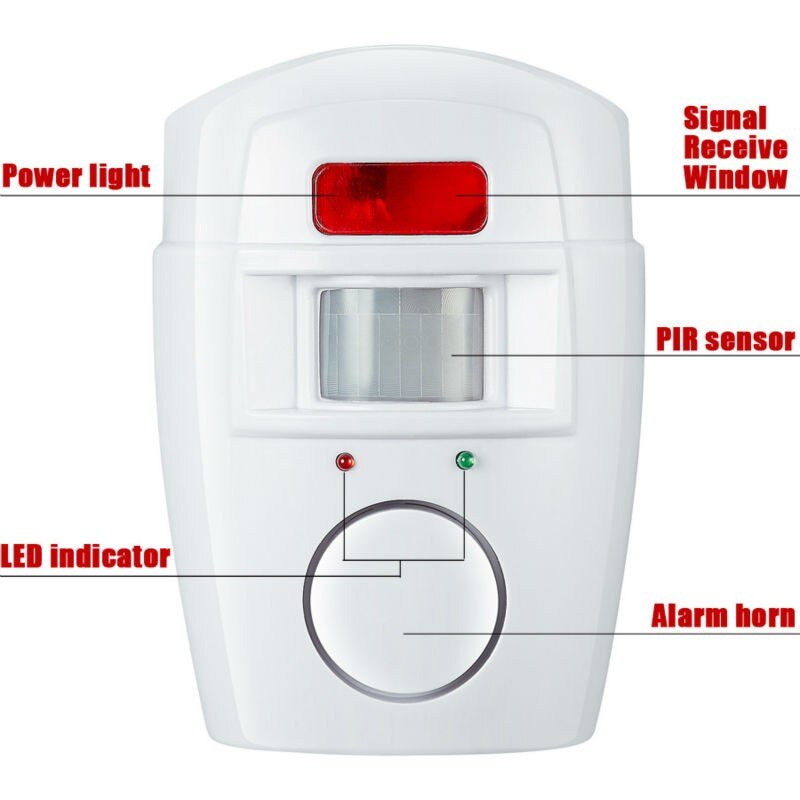 Home Security Alert Infrared Sensor Anti-theft Motion Detector Alarm Monitor Wireless Alarm system+2 remote control