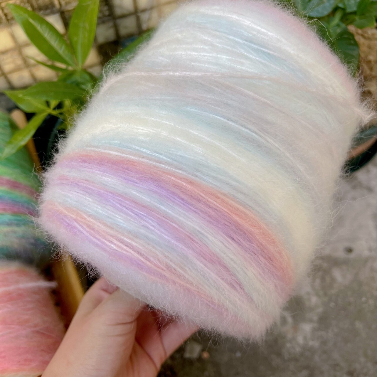 500g Medium thickness space dye spray yarn wool yarn Hand knitting Yarn for knitting mohair yarn Sewing scarf knit sweater ZL4: color 2
