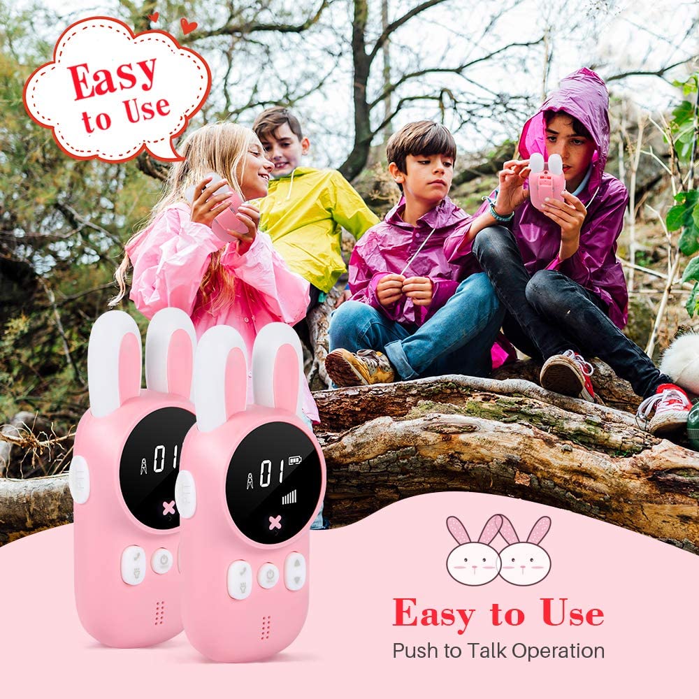 Walkie Talkie Kids 2pcs Two Way Radio Portable Mini Two-Way Radio Station Children /Family Use/Camping 3M