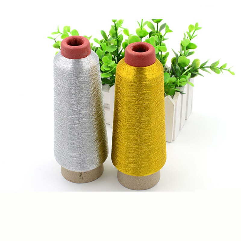 XUNZHE Gold / silver Computer Cross-stitch Threads Durable Overlock Sewing Machine Line Textile Metal Yarn Woven Line 2300 m