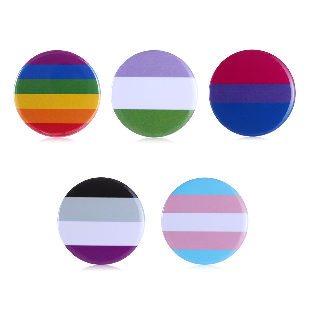 1pc regenboogvlaggen van blik ter ondersteuning van homo's, lesbiennes, biseksuelen en transgenders. symbool pin pictogrammen broche sieraden accessoires