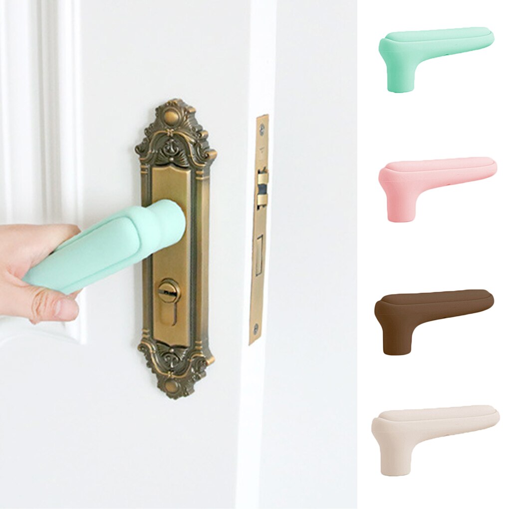 Silicone Door Handle Sleeve Room Handle Baby Child Crash Protection Suite Door Pull Handle Gloves Protector