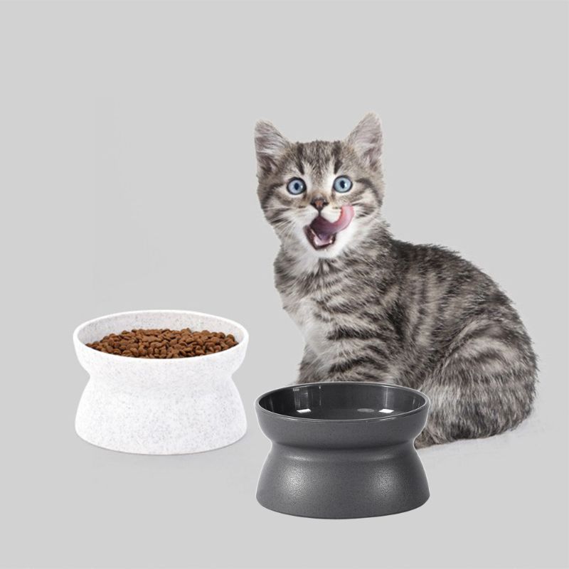 Kitten Stress Free Double Side Use Feeding Dish Raised Cat Food Bowl Collection Pet Feeder Raised Cat Food Bowl