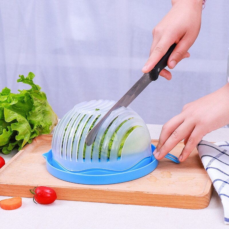 Saladesnijder, kom, fruithakker, snijmachine, multifunctionele salademaker, fruit- en groentesnijder, keukengadget, snijder