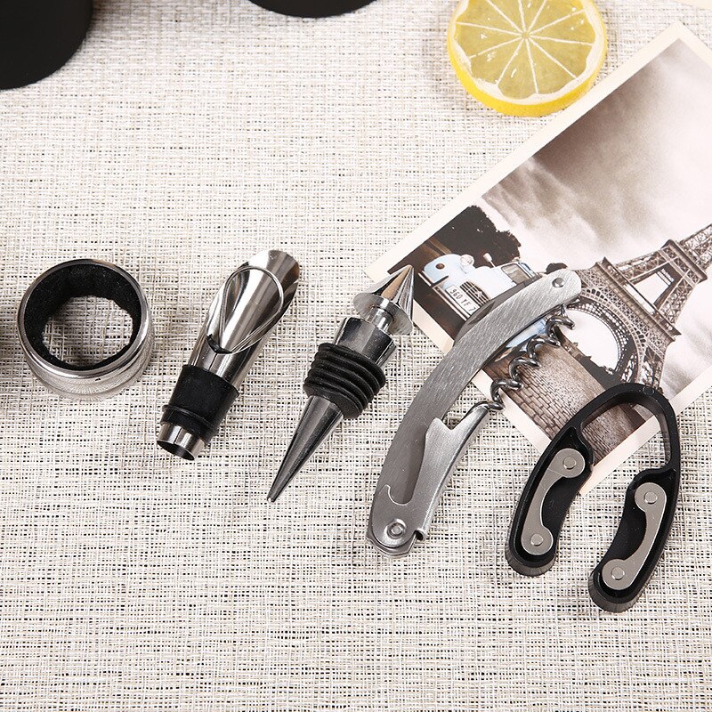 Wine Opener Accessories Tools Set with Waiters Corkscrew Opener 5 Piece Wine Bottle Opening Kit 3 Piece Set Deluxe Tool