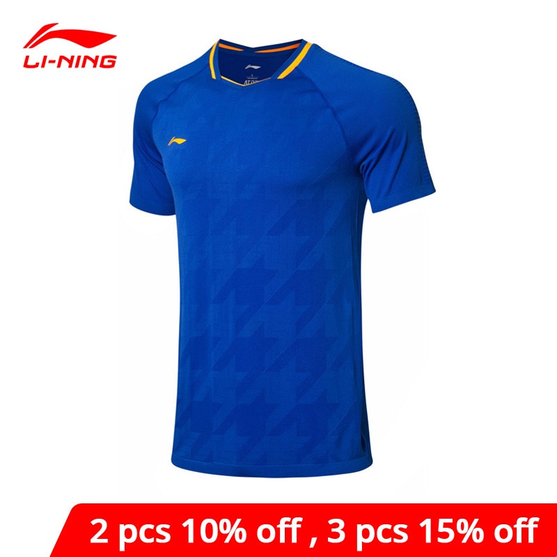 Camisetas de competición de bádminton li-ning para hombres, camisetas secas de poliéster y nailon, versión de Fans del equipo nacional, forro Li Ning, camisetas AAYP025 MTS3049