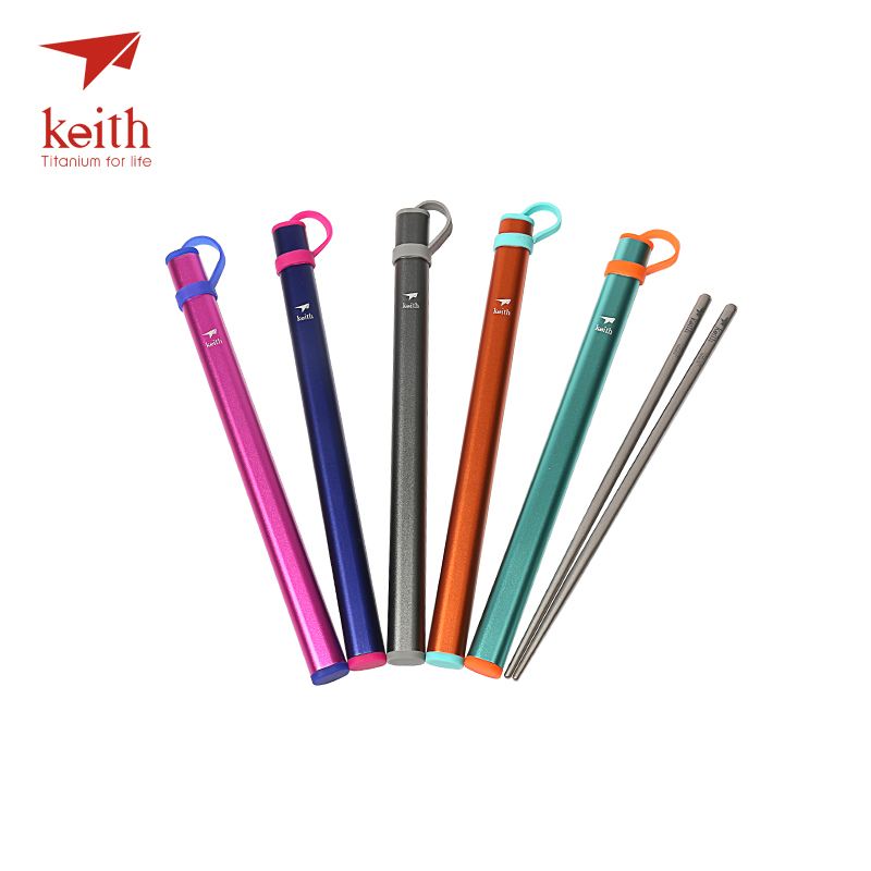 Utensilios de cocina de titanio para exterior, palillos chinos para acampar, Picnic, viaje, palillos chinos cuadrados Ti5622 Ti5822