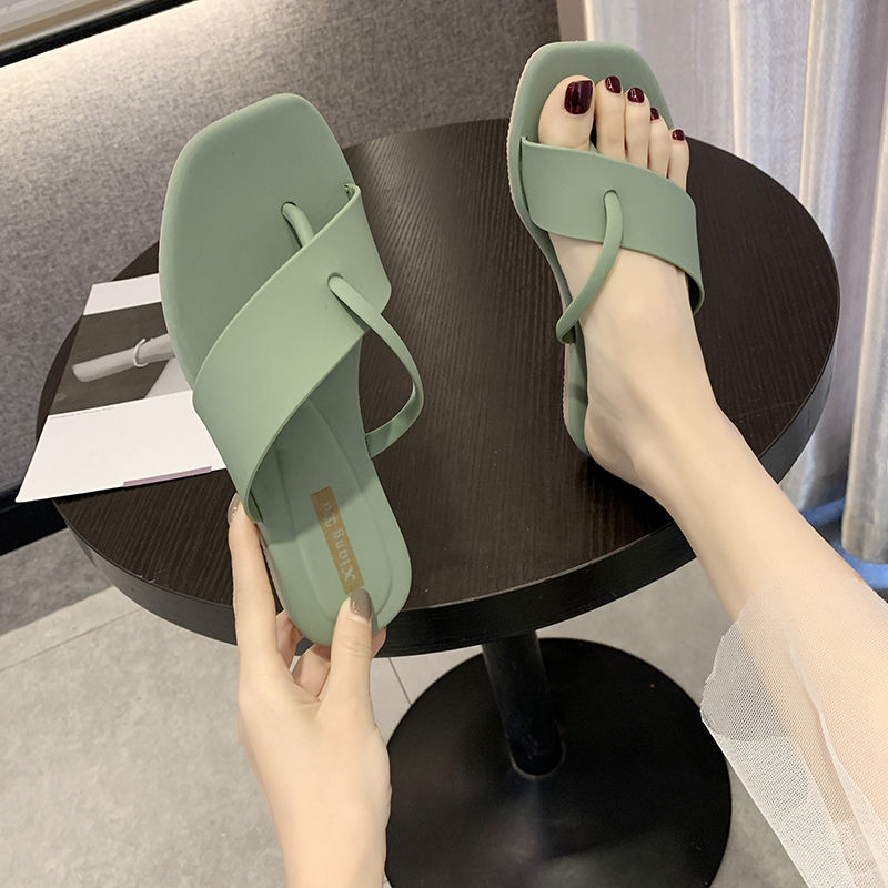 Women Sweet Light Weight Pvc Beach Flip Flops Lady Casual Comfort Summer White Anti Skid Flip Flops Tong Femme E5929