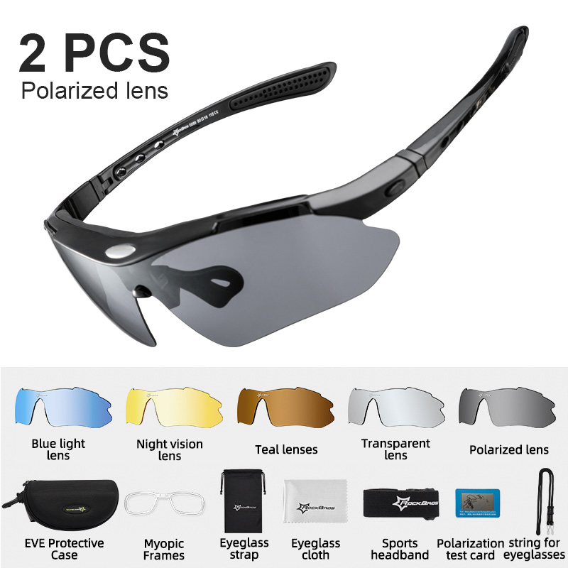 ROCKBROS Polarized Cycling Glasses Clear Bike Glasses Eyewear UV400 Outdoor Sport Sunglasses Men Women Cycling Sunglasses: Yellow