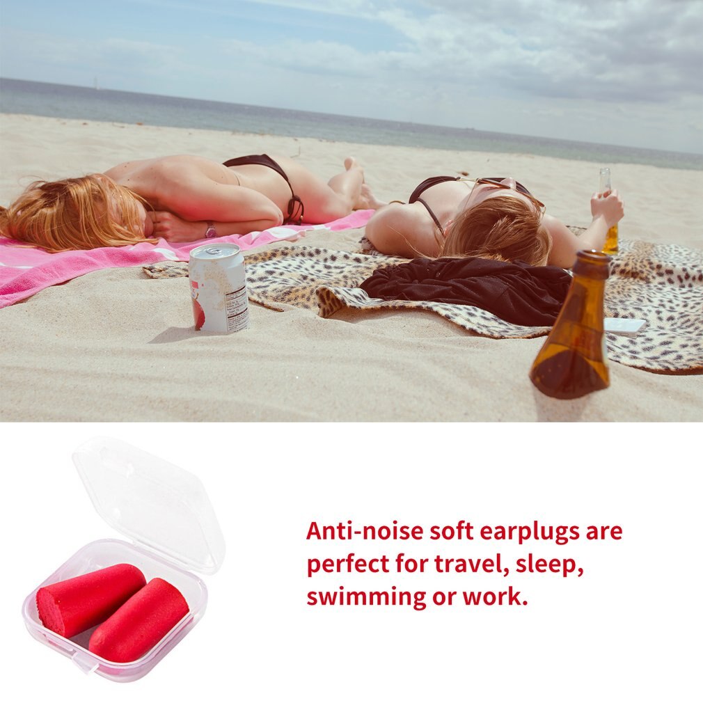 Soft Sponge Ear Plugs Sound Insulation Ear Protection Earplugs Noise Reduction Sleeping Plugs with Storage Box