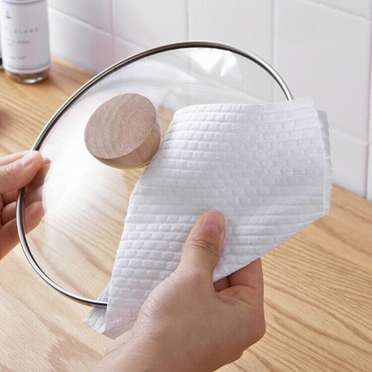 1 rollo de papel de cocina reutilizable para la familia, lavable, no tejido de bambú, paño de cocina, paño de lavado, toalla de limpieza