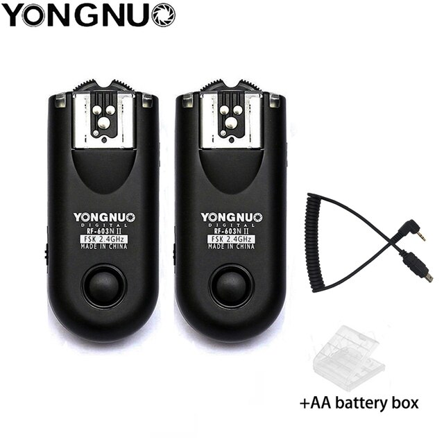 YONGNUO-disparador de Flash de Radio inalámbrico, RF-603RX/N, RF603N II RF 603, 2,4 GHz, para NIKON D90, D5100, D700, D3: RF-603 KIT N3