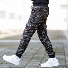 Teenage drengebukser børn efterårsbukser drenge camouflage joggers udendørs forårsbukser store drenge vintertøj 6 8 10 12 14 15 år