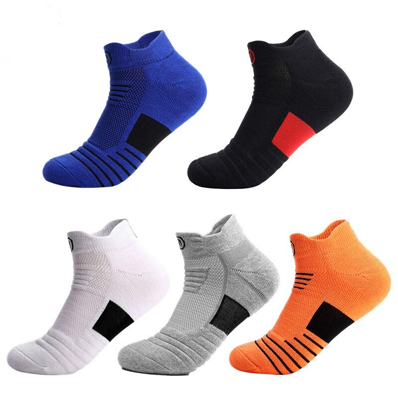 Mænd basketball sokker båd sokker bomuld udendørs skridsikker hurtigtørrende åndbart håndklæde fortykning elite sports sokker