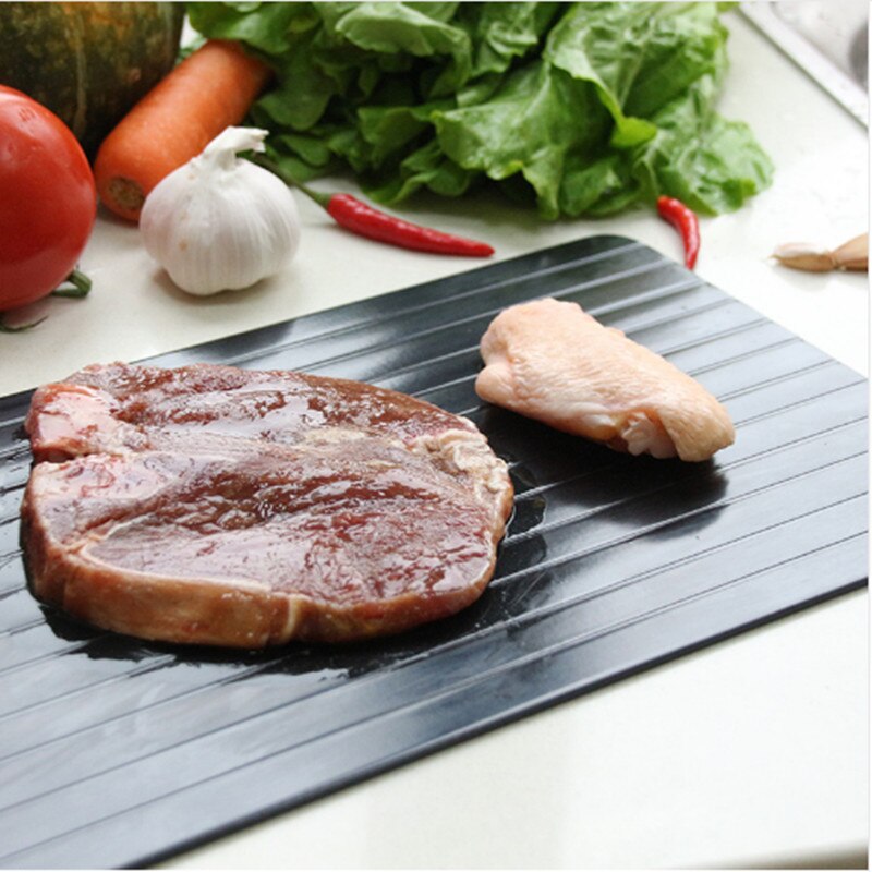 Hamburger Meat Beef Defrosting Tray Make Tool Metal Plate Defrosting Tray Safe Fast Thawing Frozen Meat Defrost Kitchen Tool