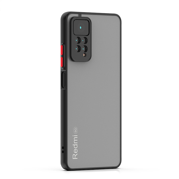 Cobertura de telefone de silicone à prova de choque global, pele sentir bumper caso para Xiaomi Redmi Nota 11, 4G, 11S, Nota 11 Pro, 4G, 11T, 5G: EVA / Preto