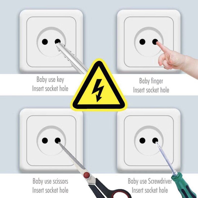 10 pçs/lote padrão euro crianças de segurança elétrica proteção soquete capa de segurança do bebê produto bifásico