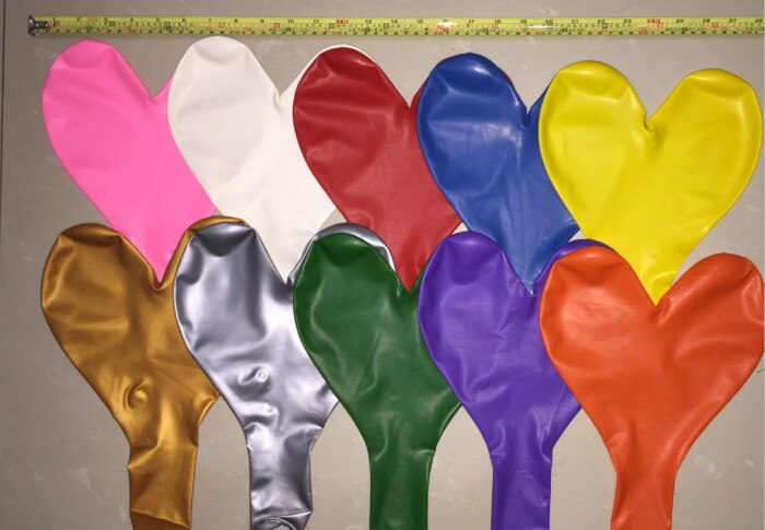 1 Stuk 36 &quot;Big Size Hartvorm Opblaasbare Latex Ballonnen Speelgoed Bruiloft Ballon