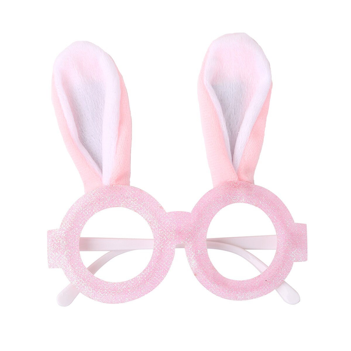 Glittery Cute Rabbit Ears Eyeglasses Frame Children Kits Birthday Eyewear Masquerade Party Cosplay Bunny Glasses Photo Prop