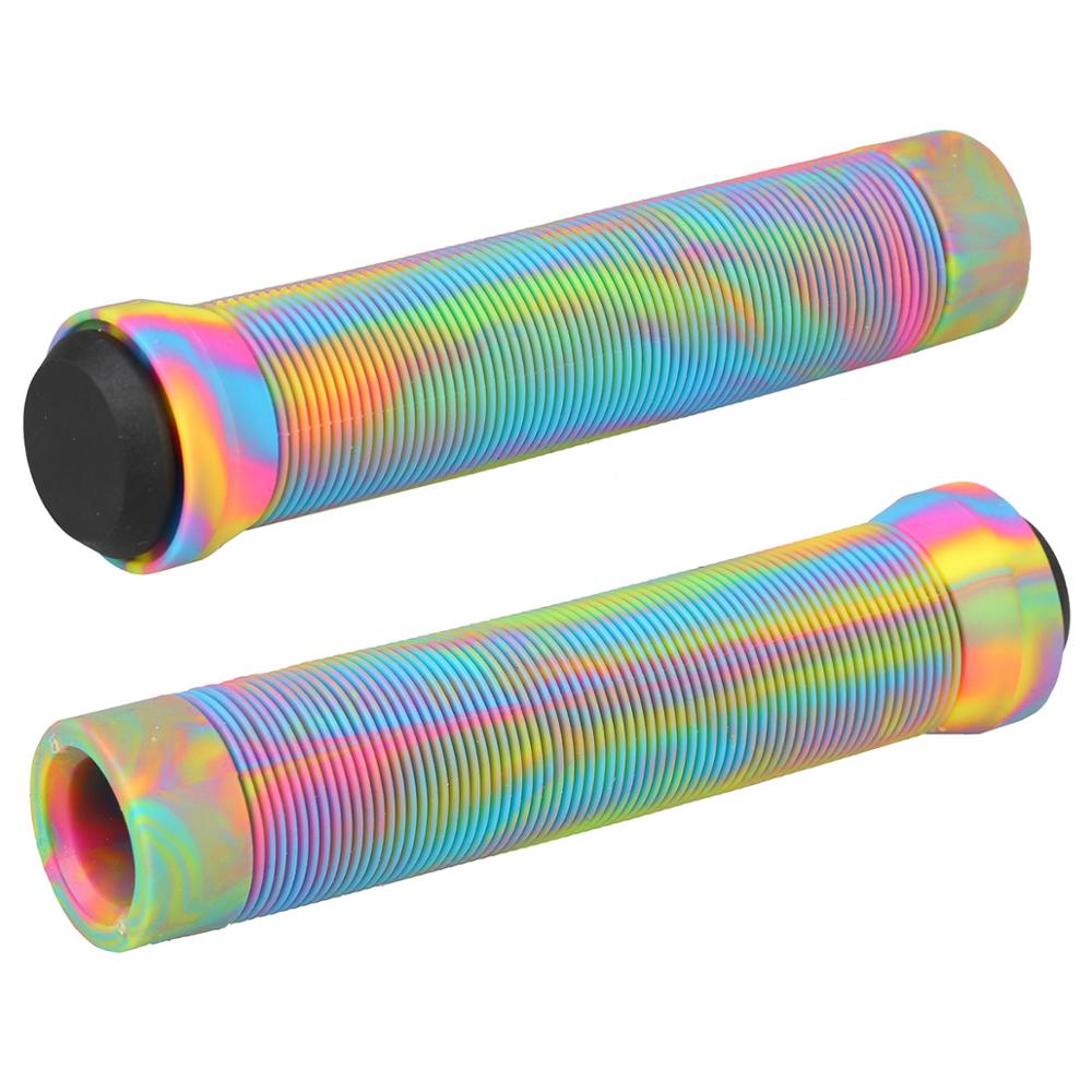 Bicycle Handlebar Grips BMX Bicycle Grips 2PCS Grips for pro scooter blue &amp;black: Rainbow color