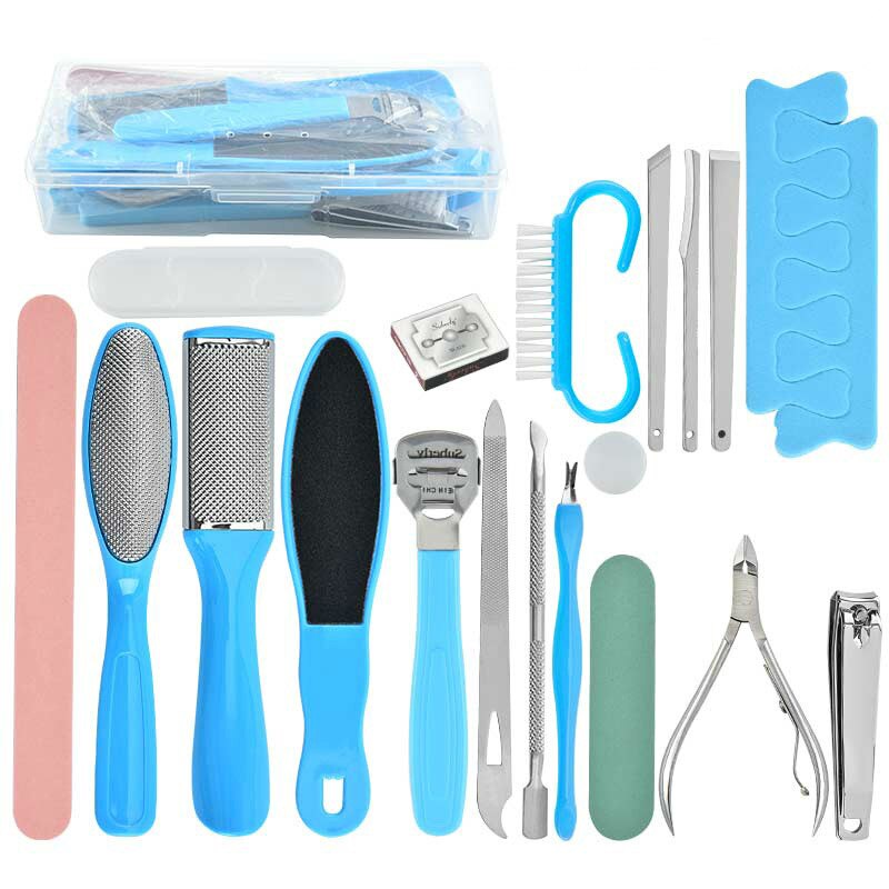 Maniküre Set Und Pediküre Set 6-teilig Mit Etui In Blau - Nagelpfleges - Foto 10