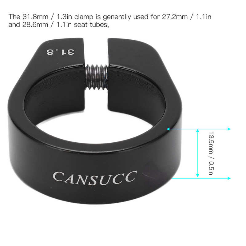 Cansucc Mountainbike Seat Buisklem Slijtvast Aluminium Zadel Pijp Clip: 31.8mm