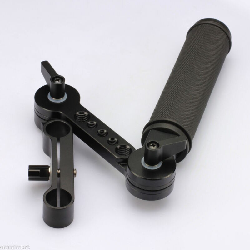 Rotating Lock Rosette Handheld Handle Grip Set fr 15mm Rod Support Mirrorless DSLR Camera Rig Follow Focus Selfie Bracket DIY FF