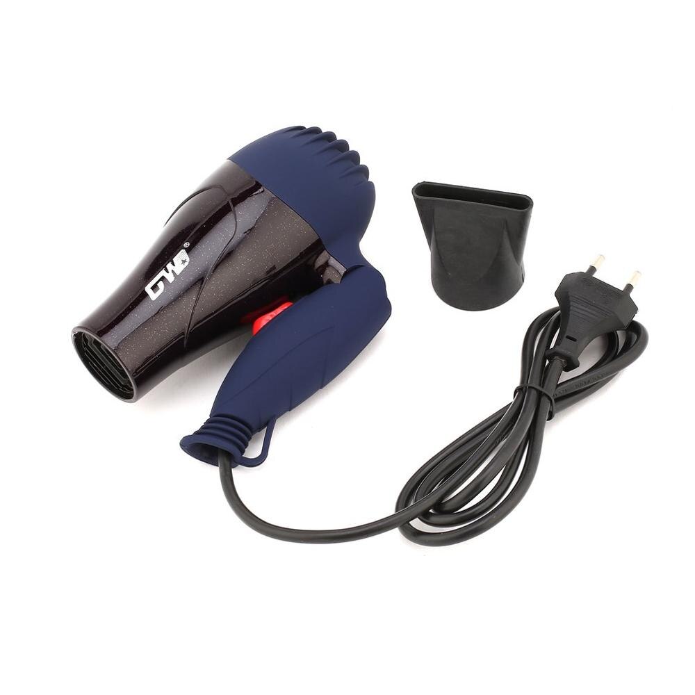 1500W Mini Size Foldable Hair Blower EU Plug Traveller Household Electric Hair Dryer With Collecting Nozzle Low Noise Hairdryer: Coffee