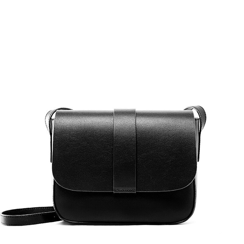Style Feminine Style Retro Texture Small Square Bag Single Shoulder Bag Messenger Bag Lady Bag: black