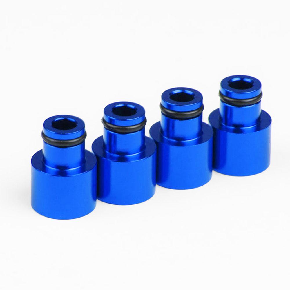 4pcs Fuel Injector Hat Fuel Nozzle Modified Auto Parts Nozzle Adapter Dedicated Fuel Flow Injector Adapter Fuel Injector: blue