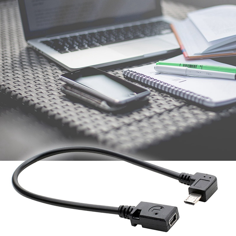 Converter Datakabel 90 Graden 90 Graden Micro Usb Male Naar Mini Usb Vrouwelijke Adapter Converter Data Kabel Lijn