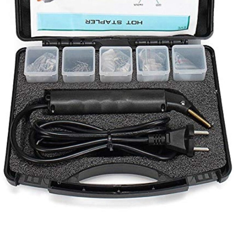 Grampeador quente plástico carro pára-choques kit de reparo carroçaria fender carenagem soldador ferramenta reparação soldagem profissional máquina solda, 20