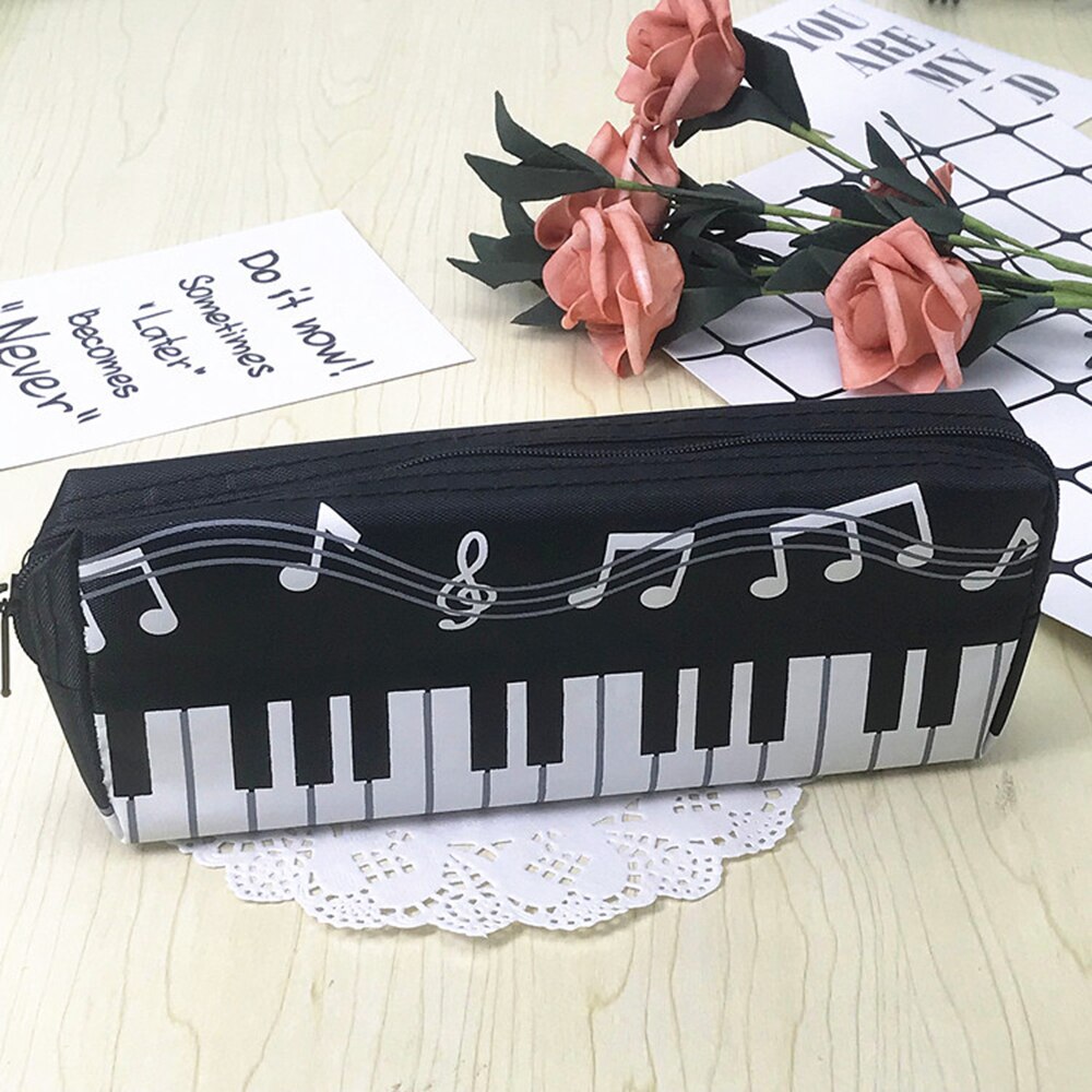 Music Notes Piano Keyboard Pencil Case Large Capacity Pencil Bags Stationery Office School Students Prizes: 1